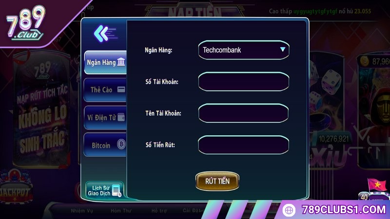 Rút tiền 789CLUB hưởng trọn vẹn niềm vui giải trí